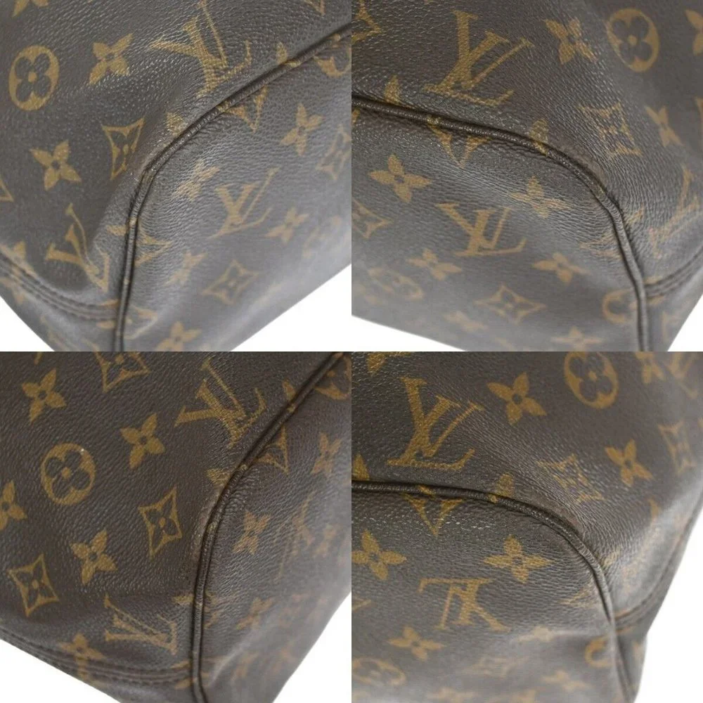 LOUIS VUITTON Neverfull MM Shoulder Tote Bag Monogram Leather